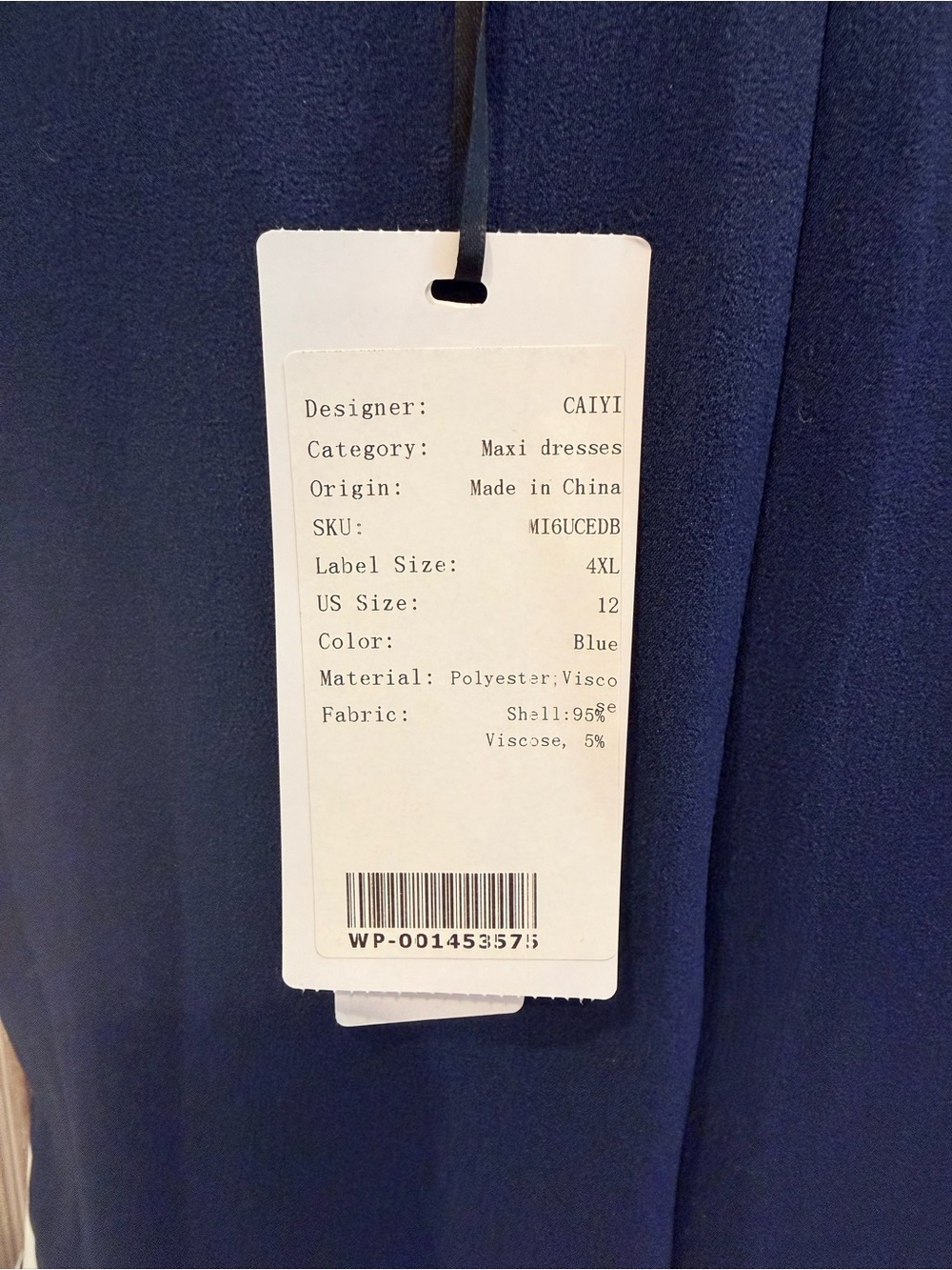 STYLEWE Navy and White Striped Geometric Maxi Dress - Picture 3 of 3